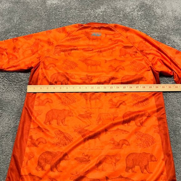 Podiumwear Shirt Mens XL Performance Tshirt Animal Print Orange - Picture 6 of 6